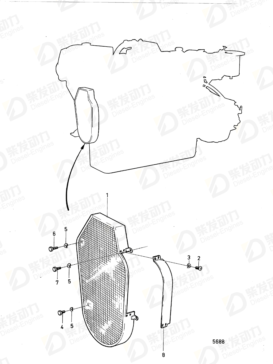 volvo penta Cross recessed screw 950043 Drawing volvo penta Cross recessed screw 950043 Drawing